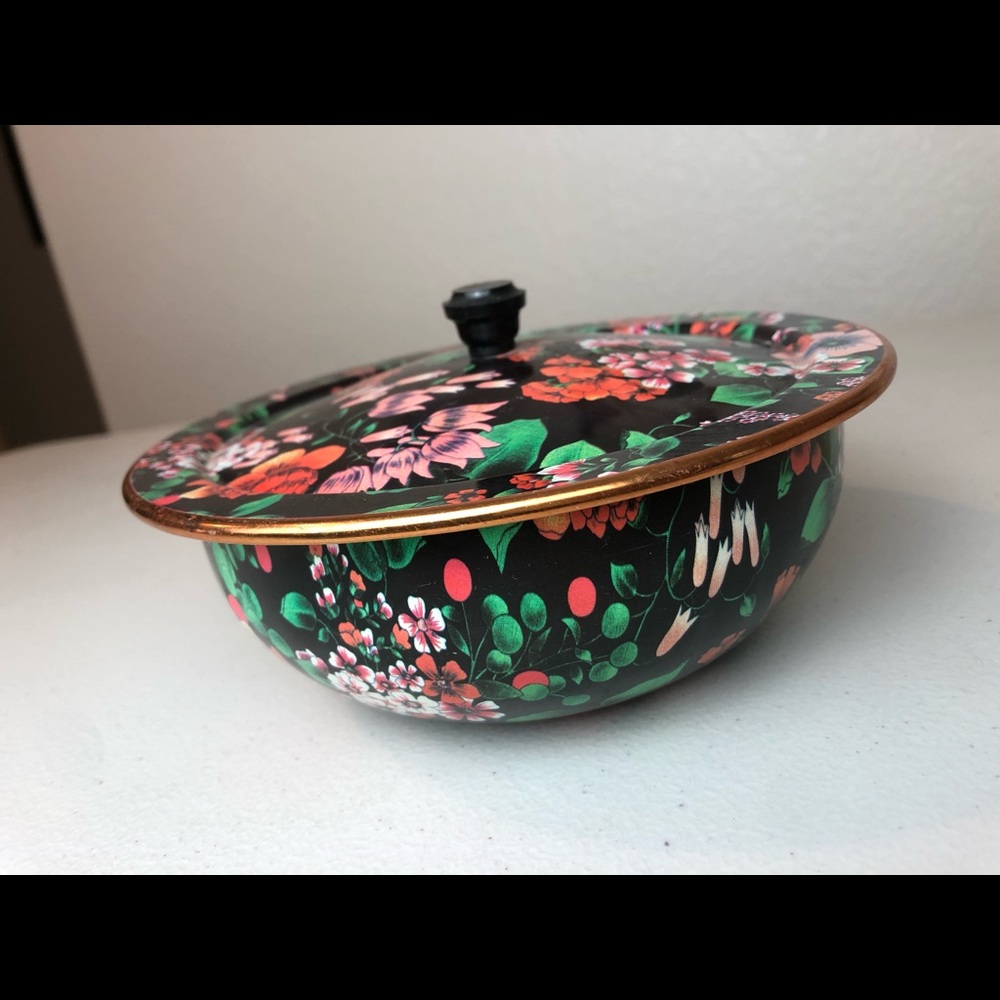 Nevco Floral Tin Bowl Pink Flowers South Africa